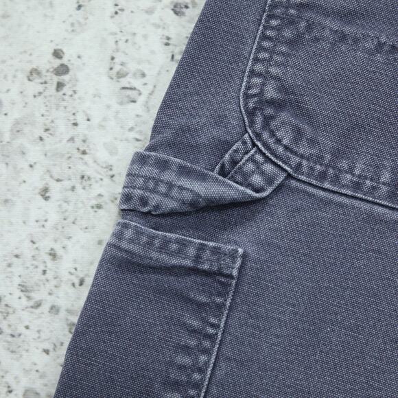 RARE Vintage Carhartt B25 PTB Petrol Blue - Grey Carpenter Shorts 30x8 - Picture 4 of 14